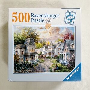 Ravensburger Country Main Street 500 Piece Puzzle Village Scene Complete 2008